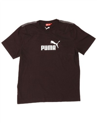 Puma Mens Graphic T-Shirt Top Large Black OX06