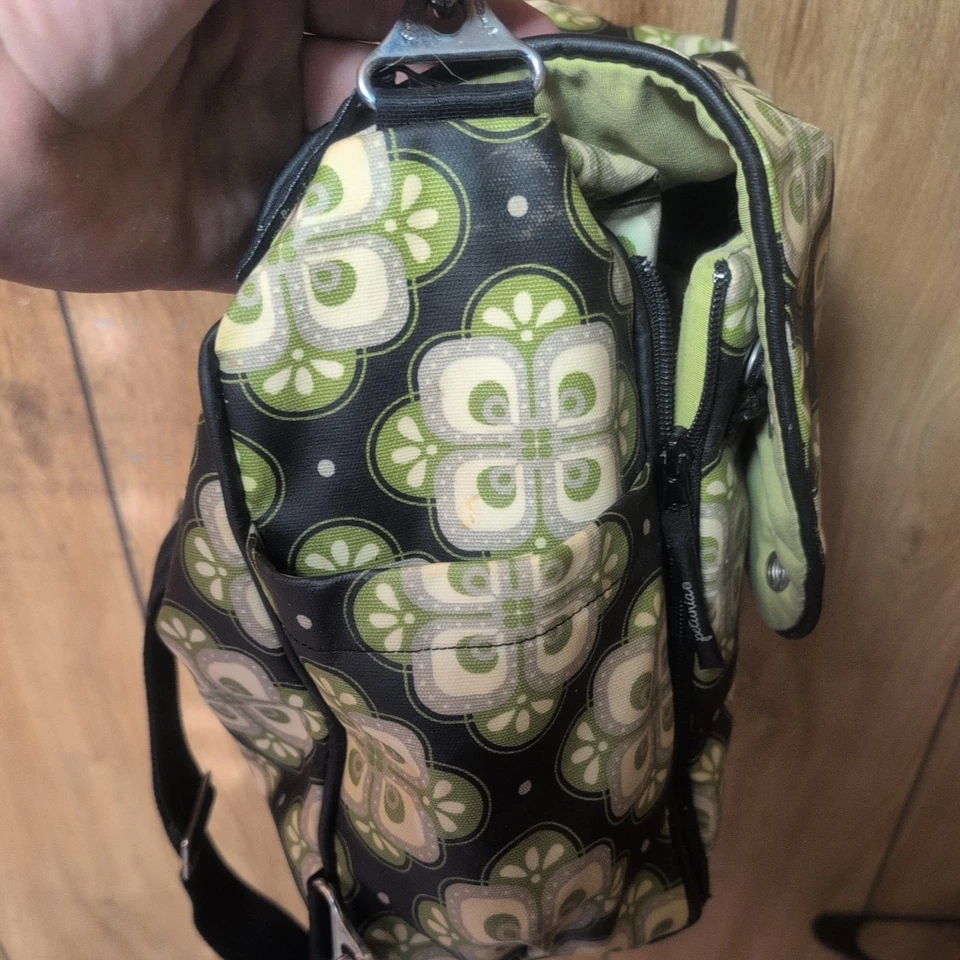 Mochila petúnia picles parte inferior para fraldas mochila quadrada com trocador - Imagem 4 de 4