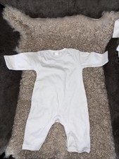 Baby All In One Vests 0-6months Organic Cotton X4