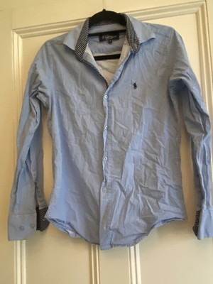 POLO RALPH LAUREN Oxford Slim Fit Shirt Blue Size S 