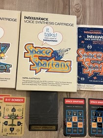 Intellivision Voice Synthesis Cartridges Bomb Squad B-17 Bomber Space Spartans