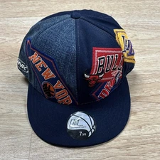 UNK NBA Team Logo Fitted 7 3/8 Hat Cap Lakers Celtics Bulls Heat Pistons Knicks