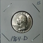 1964 D Washington Quarter Lot #15