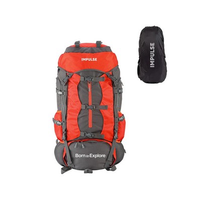 Impulse 90L Polyester Rucksack Travel Bag   Dark Orange Backpack Large Hiking