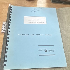 Hewlett-Packard DC Power Supply 6521A operating and service manual