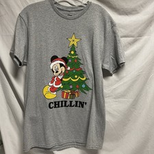 Camiseta Disney Navidad Mickey Mouse Chillin Talla Mediana