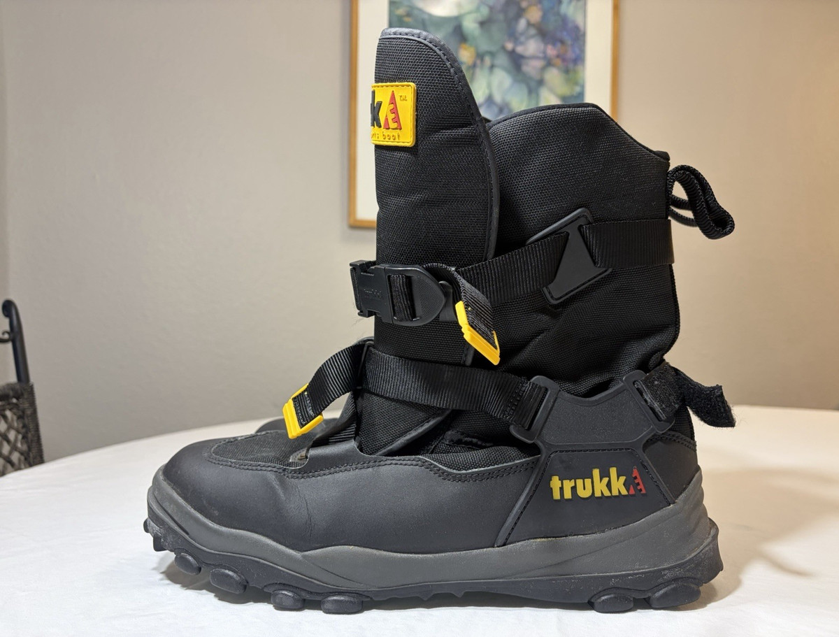 Vintage TRUKKE Snowmobile Boots Mens 13 Black Insulated Winter Powersports View 4