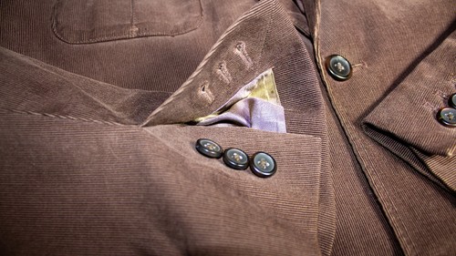 Perry Ellis Corduroy Sport Coat Brown 42 Reg - Picture 8 of 13