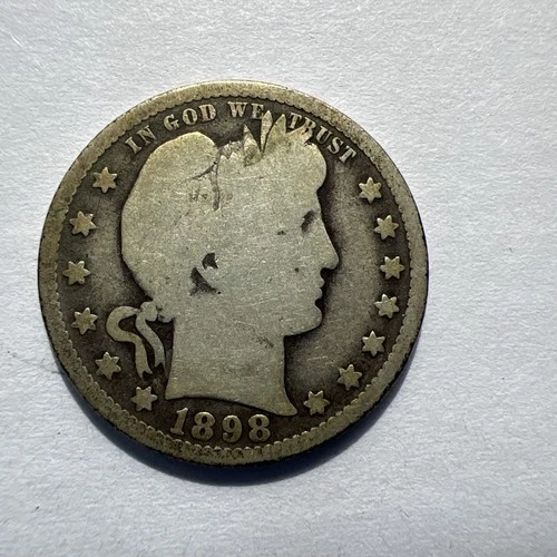 1898- O Barber Quarter