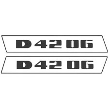 Deutz D4206 Czarny do 1974 Ciągnik Traktor Naklejka Folia samoprzylepna Mała