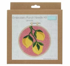 Trimits Punch Needle Kit - Floss and Hoop Lemons - New & Boxed