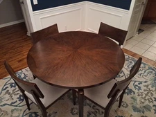 Dining Table and Chair Set 4 Chairs With Cushions Very Comfortable For Everyone