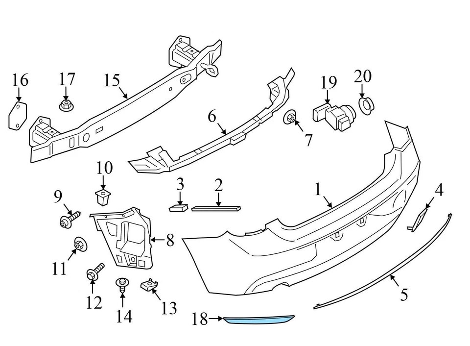 BMW 228I XDRIVE 2015-2016 2,0 L - Reflector de parachoques trasero izquierdo 7295421 Foto 3 de 4