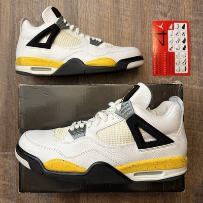 Nike Air Jordan 4 IV Retro LS Tour Yellow White Black Sz 13 Sneakers 314254-171