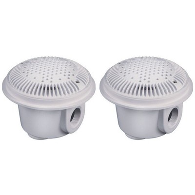 Hayward WG1054AVPAK2 8'' Sauganschluss für Betonpools - Weiß Packung 2