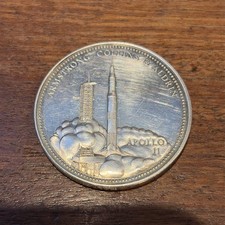 1969 Garard & Co Apollo 11 silver commemorative coin. Boxed. 