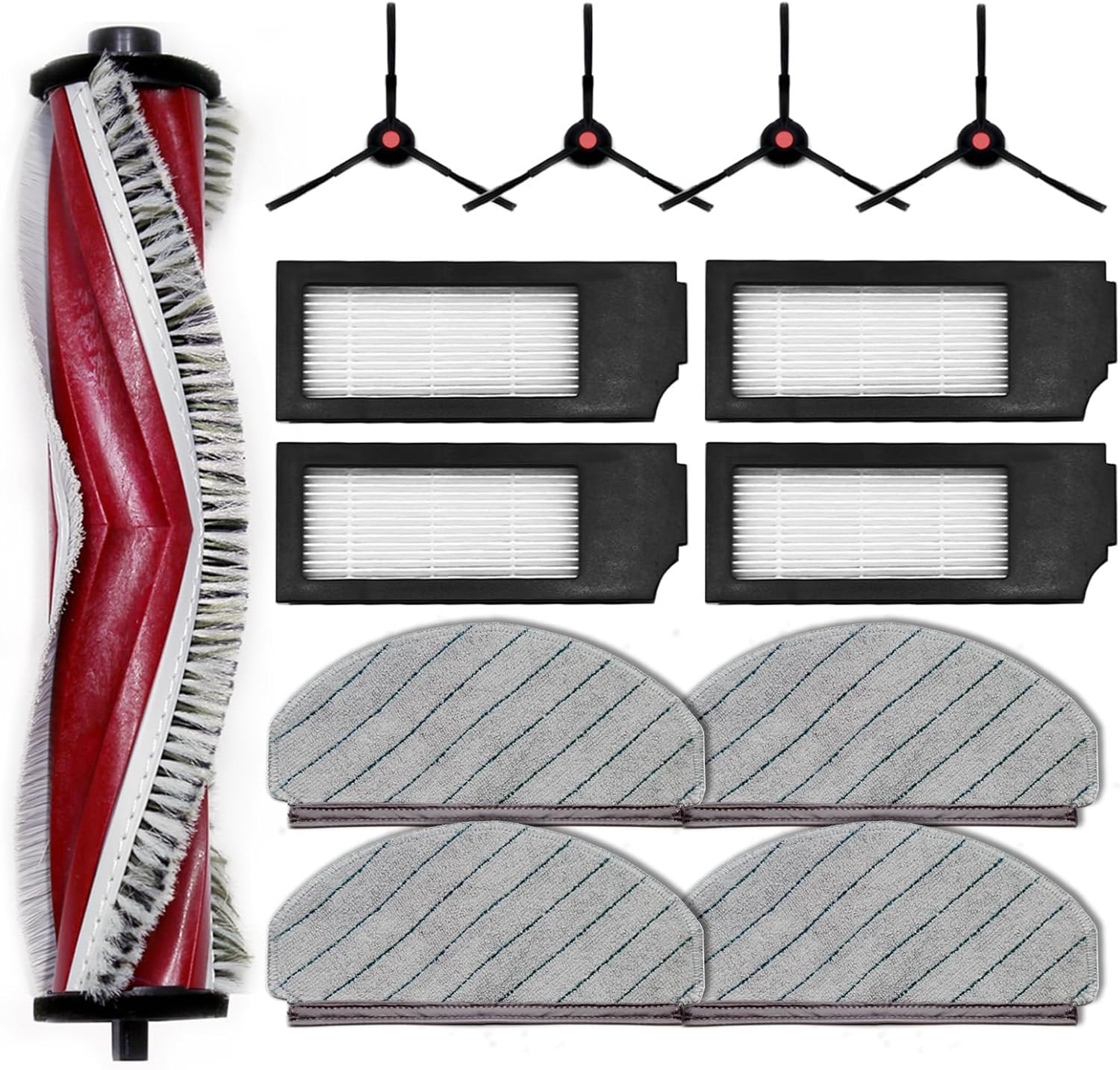 13pc Robot Vacuum Replacement Kit with Brush Roll, Sweep, Filter, and Mop-image