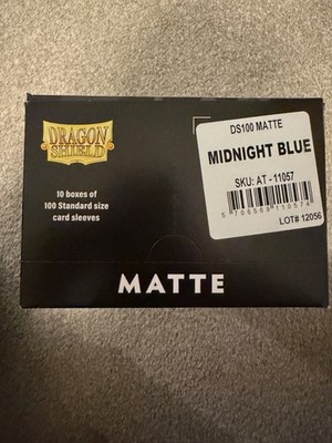 Dragon Shield Matte Midnight Blue Sleeves Display Case - Standard Size -10 Packs