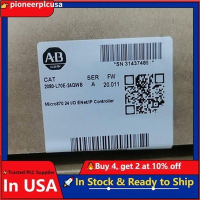 Allen-Bradley Micro870 2080-L70E-24QWB Ethernet I/P Controller US Free Tax