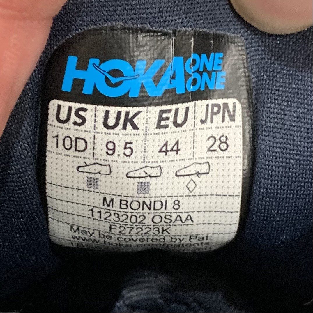 Hoka One One Bondi 8 Mens Size 10 Blue White Athletic Running Shoes Sneakers thumbnail 13
