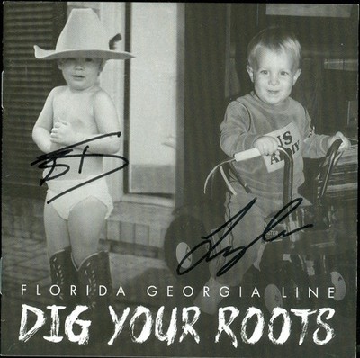 Florida Georgia Line autographed CD booklet NO CD Dig Your Roots Tyler Hubbard