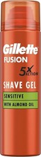 Gillette Fusion5 Ultra Sensitive Shaving Gel for Men, 200 ml, Soothes & Protects 16.50 per litre