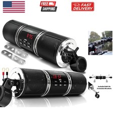 Motorcycle Speakers Bluetooth, Waterproof Motorcycle Audio System Built-in Am...
