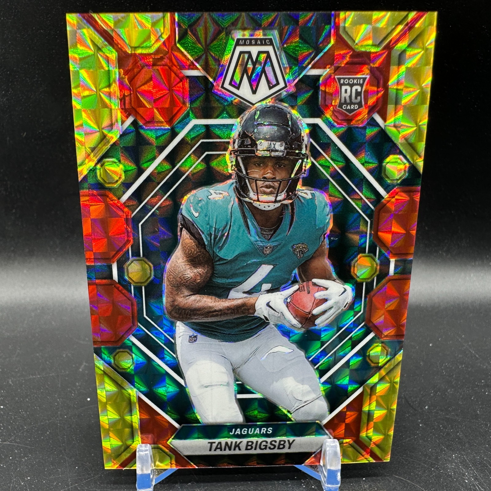 Tank Bigsby Rookie Red and Yellow Fusion Mosaic /80 2023 Panini Mosaic #364