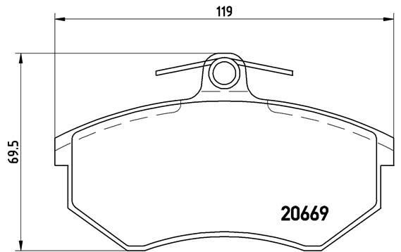 Plaquettes de frein Brembo P 85 092 d'origine pour essieu avant de berlines allemandes