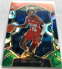 2020-21 Select Basketball Kira Lewis Jr. Pelicans Red White & Green Ice Rookie