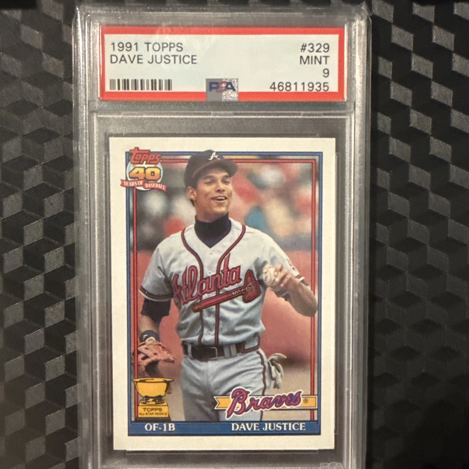 Dave Justice trading card