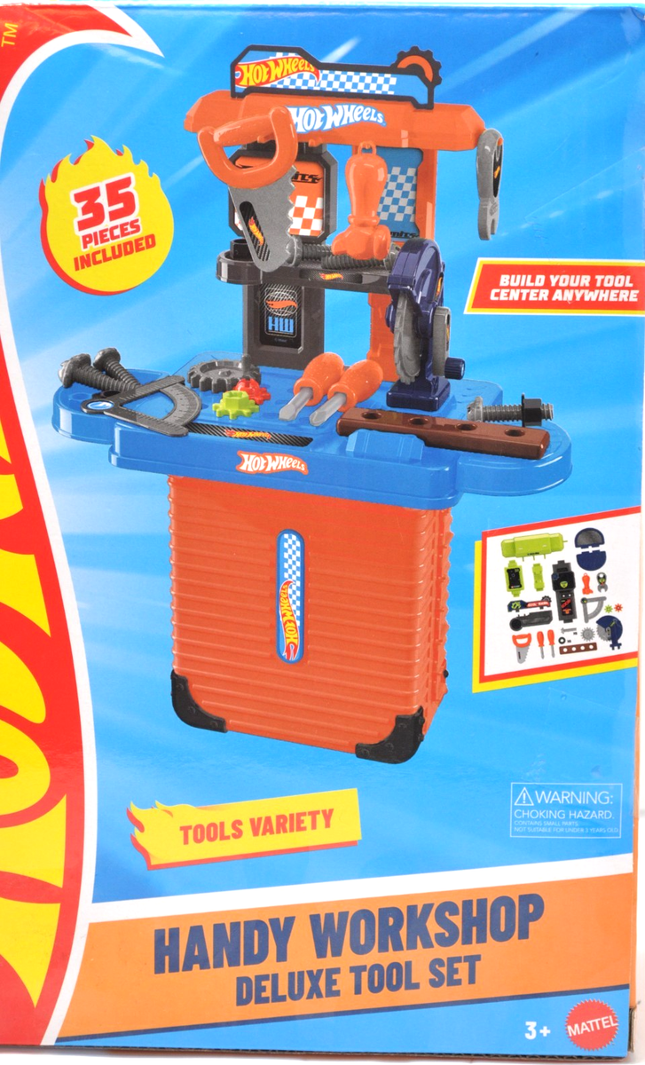 Hot Wheels 2025 Handy Workshop Deluxe Kids Tool Set Playset New 35