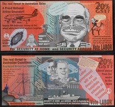 2003 Australian Political Note John Howard / Abbott & Costello 20% GST NLT issue