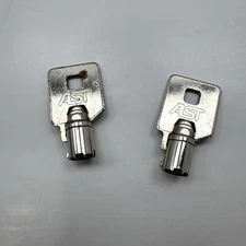 Set of 2 AST Barrel Hollow Tubular Keys Elevator Vending Arcade Security Lock