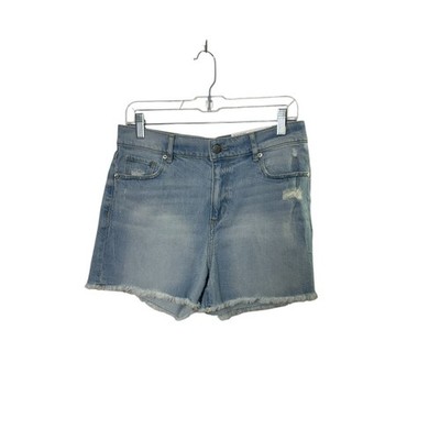 Ann Taylor LOFT High Rise Light Rinse Cut Off Shorts Regular Fit 27''  Sz 4 NEW 