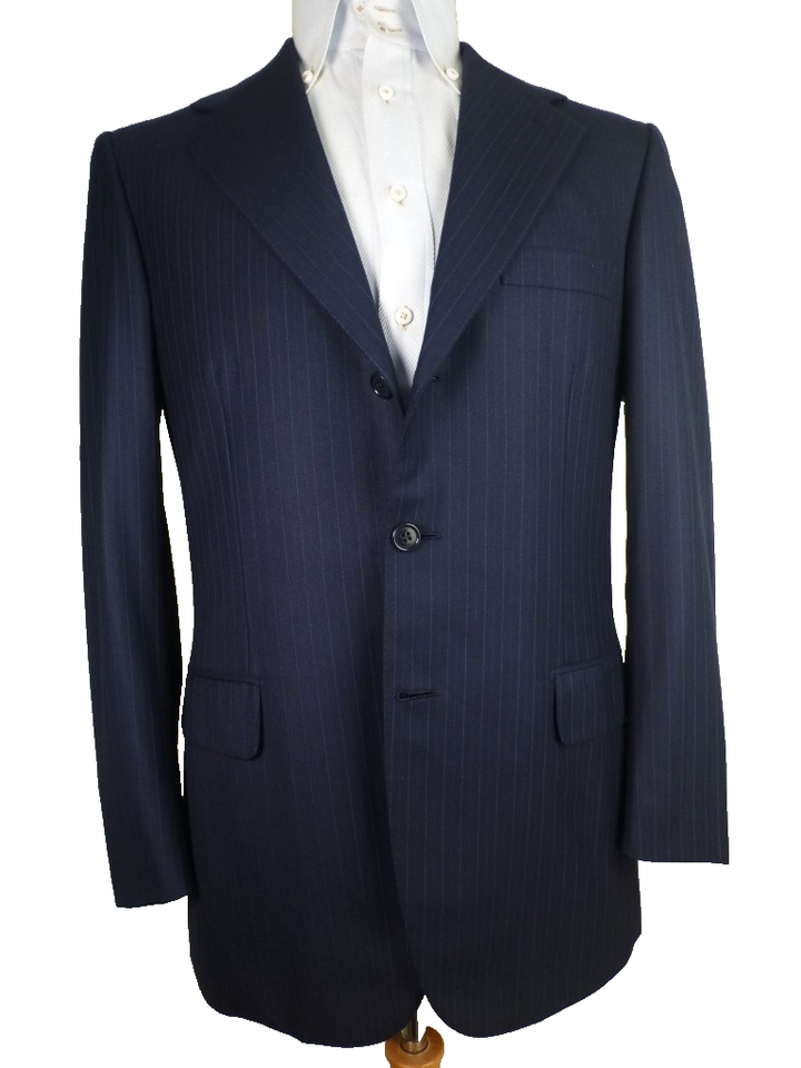 Costume Sur Mesure Sartoria Troilo & Parente - Taille 38S/48 - Gris Frais D'été - Laine
