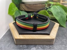 7-10  Leather Punk Bracelet Stackable Adjustable Tie New Free Ship B128