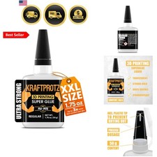 3D Printer Super Glue Thin for PLA, ABS, PETG, TPU Nylon 1.76 oz XXL Ca...