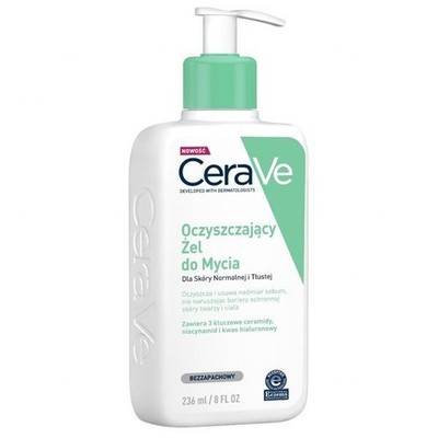 CeraVe Cleansing gel for washing face and body with ceramides, 236 ml