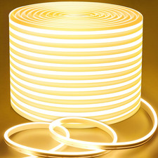 LED Rope Lights, 100Ft Warm White Dimmable LED Strip Lights, 24V Waterproof Flex