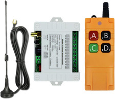 Remote Control Switch DC 12V 24V 36V 10A 4CH 433Mhz 600Ft Long Range Wireless