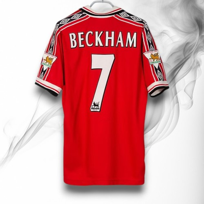 #ad Manchester United 1998 Home Retro Jersey Red David Beckham #7 $65.75