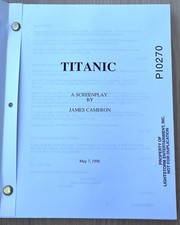 1996 Titanic by James Cameron Original Movie Script Screenplay Lightstorm Rare