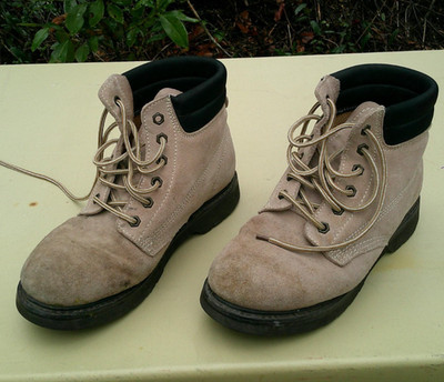 Work Force Leather Work Boots Size 8 Oil-Resistant Sole   Preowned