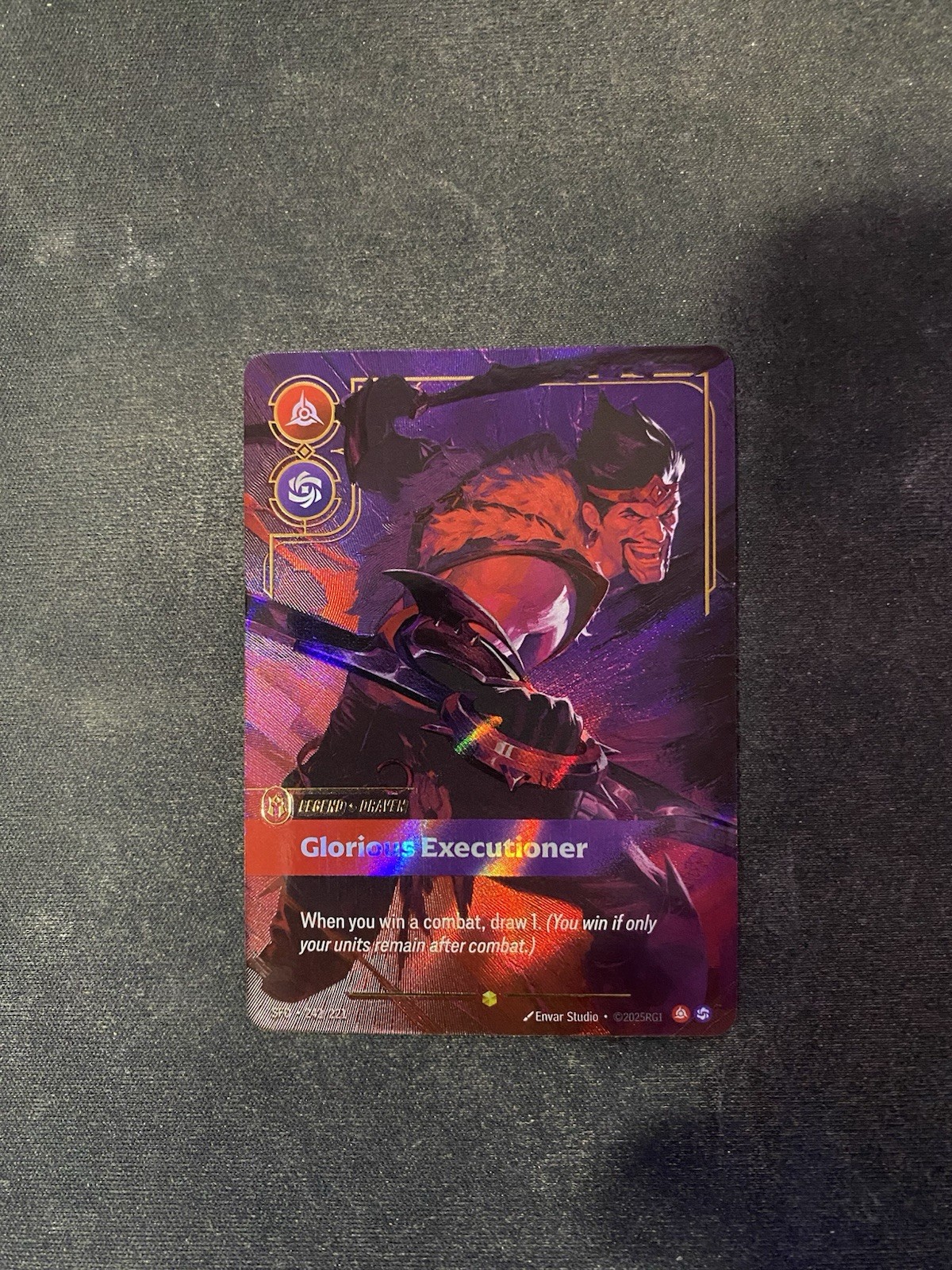 Riftbound: Spiritforged Draven Glorious Executioner 242/221 OVERNUMBERED Foil NM