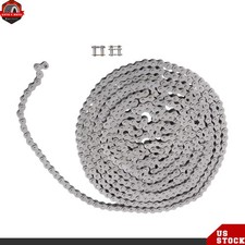  25 Roller Chain 10 Feet 1/4" Pitch W/ 2 Connecting Link For Scooters, ATV