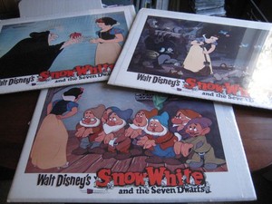 Set of 3 SIP Disney Snow White & the Seven Dwarfs Movie Lobby Cards 1967 Release