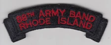 US Military 88th Army Band Shoulder Scroll Tab Patch Insignia Rhode Island RI