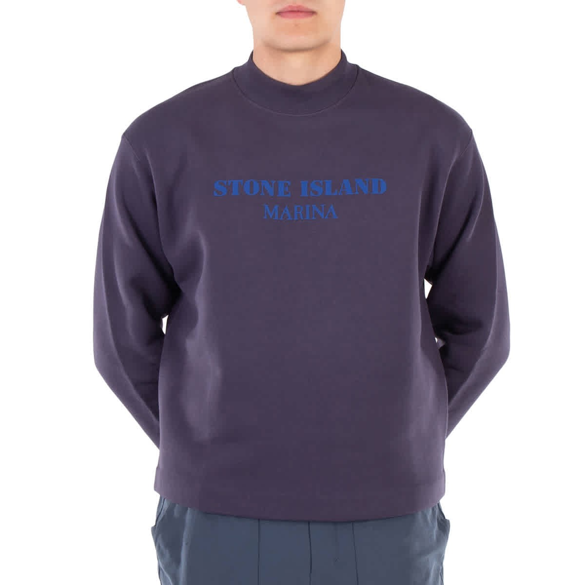 Мужская толстовка Stone Island из хлопчатобумажного флиса Marina Mens Ink 41390₽