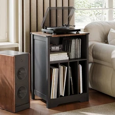 Record Player Stand, Vinyl Record Storage Cabinet, Turntable Stand Holds up to 1